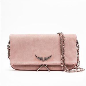 Zadig & Voltaire Pink Rock Suede Bag
